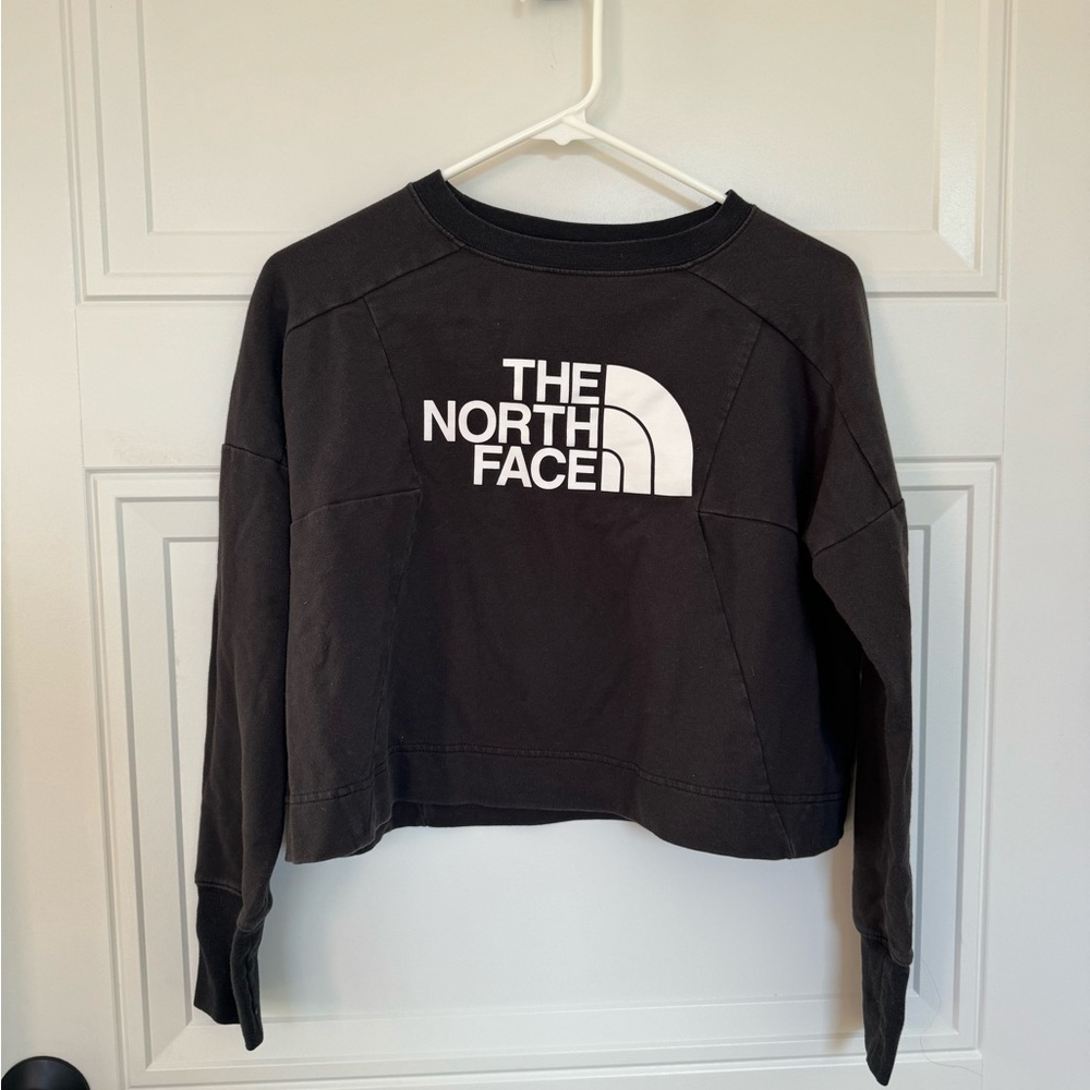 North Face Cropped Long Sleeve Crewneck